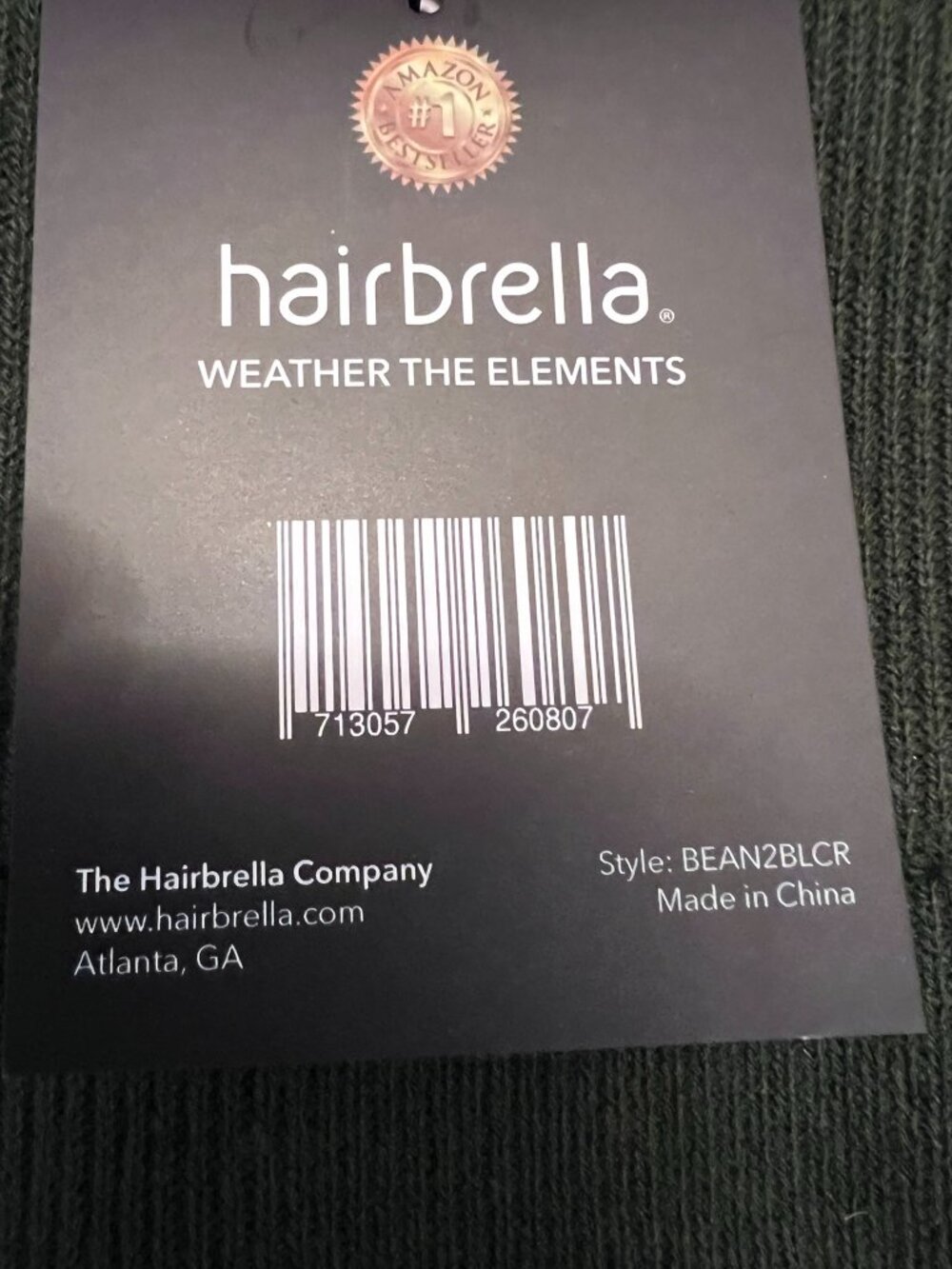 Hairbrella Forest Green Waterproof Satin Lined Beanie NWT - Picture 5 of 7